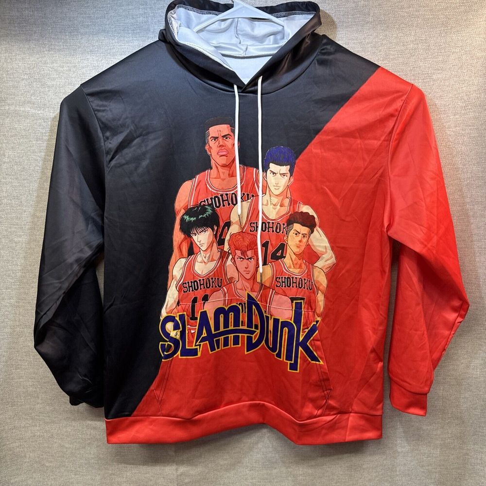 Men's Anime‎ Hoodie 3D Printed Hooded Long Sleeve Pullover Sweatshirt NWOT